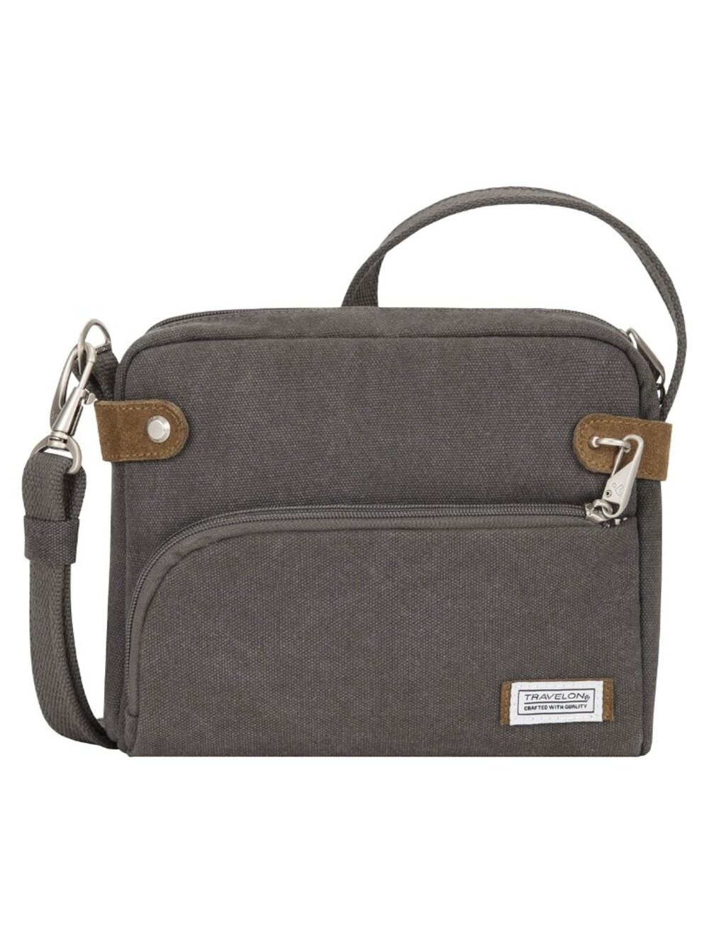 Anti-Theft Canvas Crossbody Bag with RFID Blocking